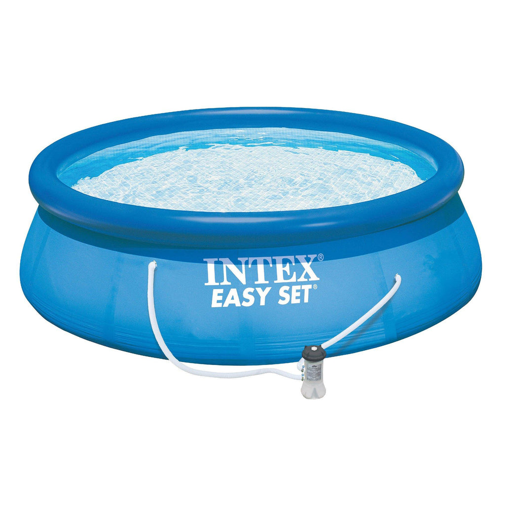 intex 15' x 4? inflatable pool, ladder, pump and hydrotools chlorine dispenser