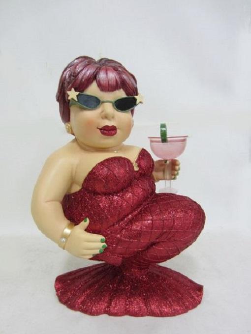 December Diamonds Margarita Red Mermaid Large Figurine Sculpture 5590865 New