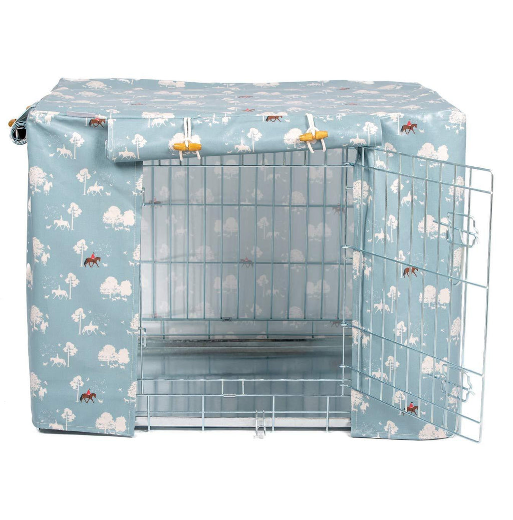 Lords &amp; Labradors Country Park Oilcloth Dog Crate Cover to fit Midwest iCrate and Similar Sized Dog Cages