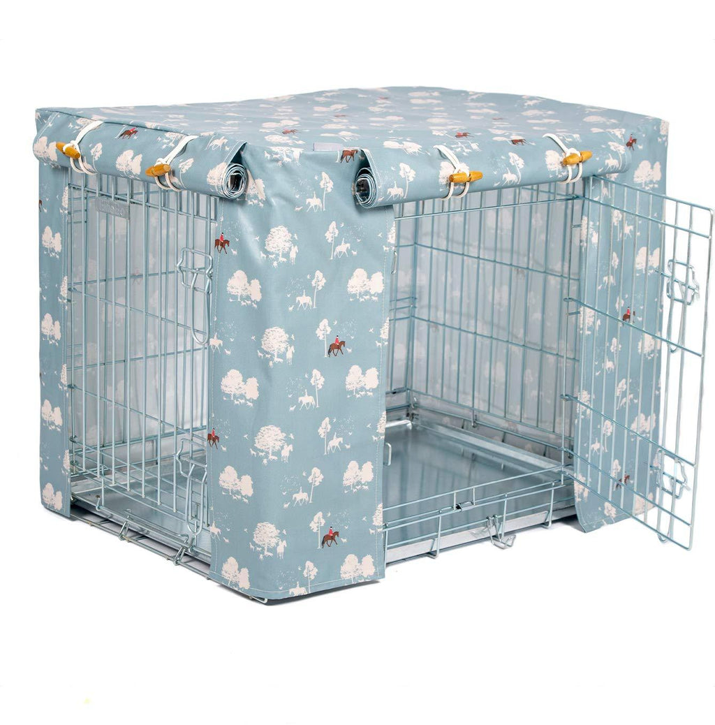 Lords &amp; Labradors Country Park Oilcloth Dog Crate Cover to fit Midwest iCrate and Similar Sized Dog Cages