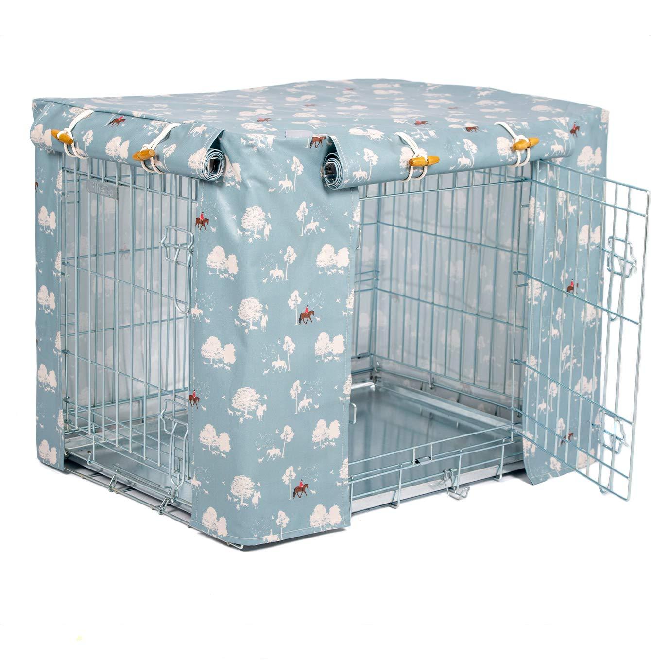 Lords &amp; Labradors Country Park Oilcloth Dog Crate Cover to fit Midwest iCrate and Similar Sized Dog Cages