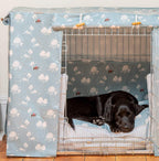 Lords &amp; Labradors Country Park Oilcloth Dog Crate Cover to fit Midwest iCrate and Similar Sized Dog Cages