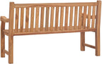 Outdoor Bench, Garden Bench 59.1" Solid Teak Wood