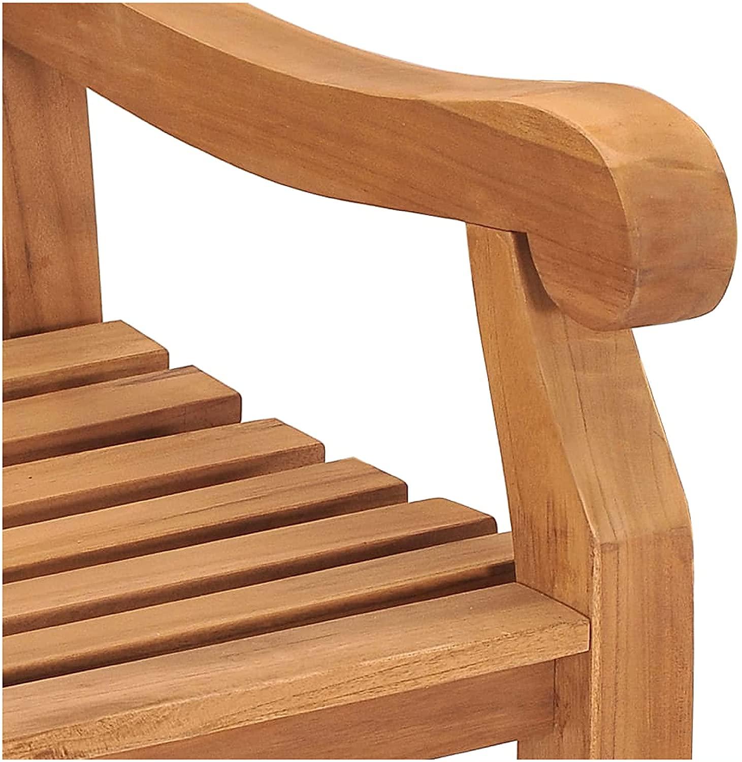 Outdoor Bench, Garden Bench 59.1" Solid Teak Wood