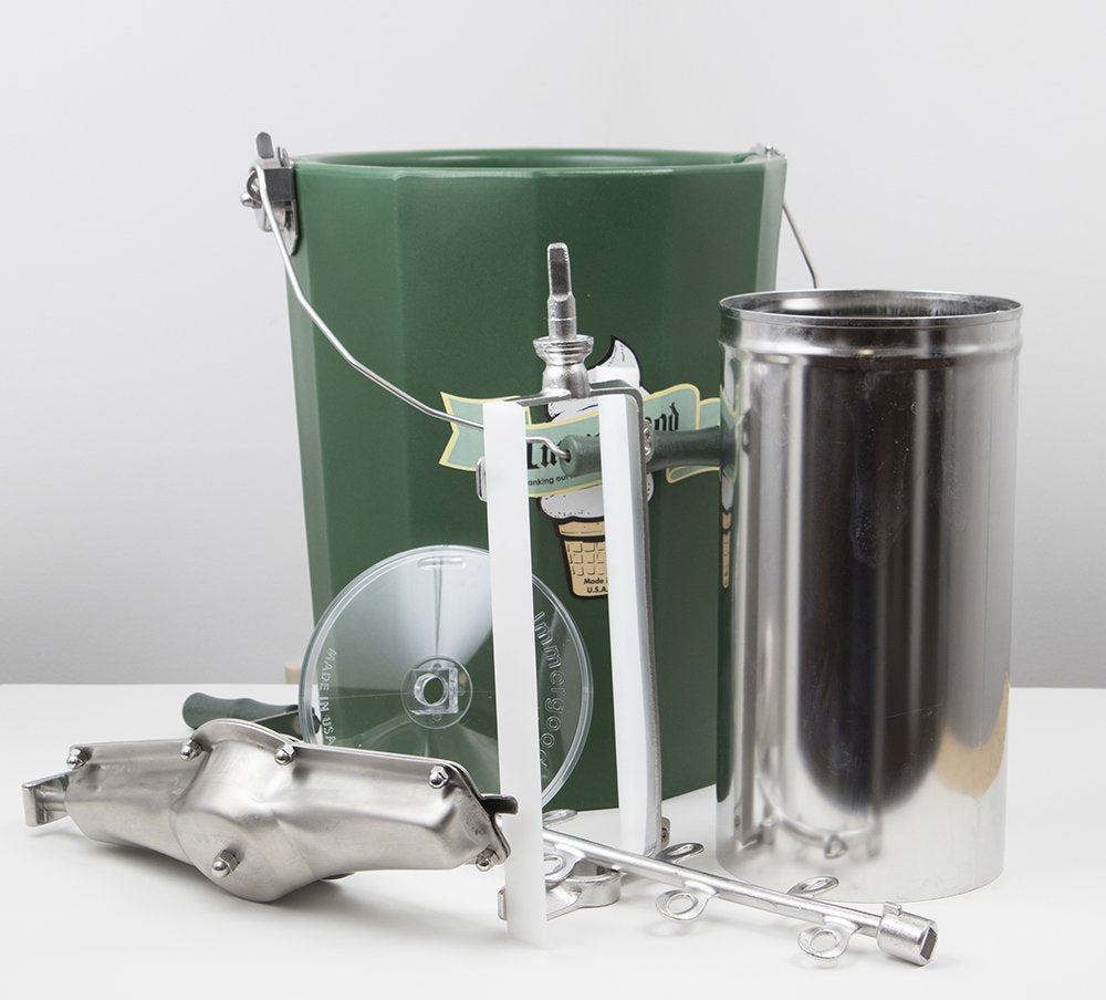 PREMIUM 6 qt. -   Steel Ice Cream Maker - Hand Crank