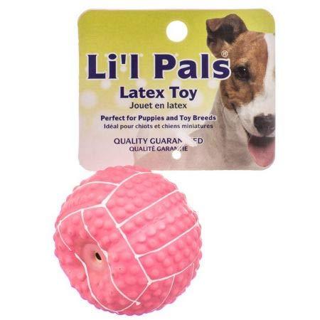 Lil Pals Latex Mini Volleyball for Dogs - Pink - 2 Diameter (100 Pack)