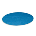 intex 18 foot round easy set blue vinyl solar cover for swimming pools (2 pack)