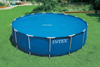 intex 18 foot round easy set blue vinyl solar cover for swimming pools (2 pack)
