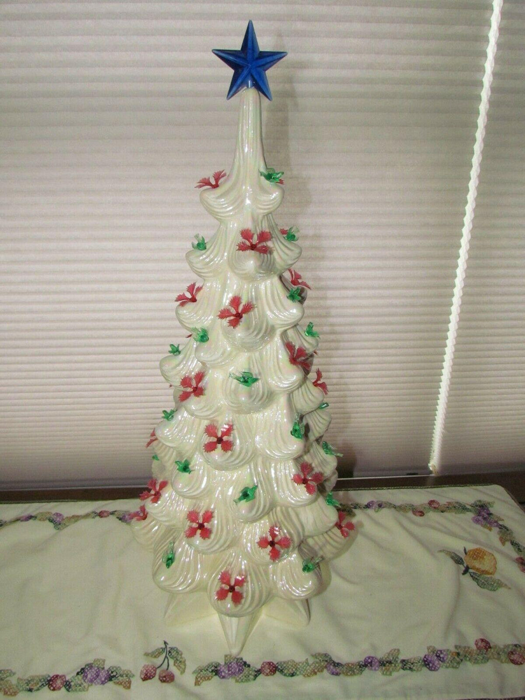 White Ceramic Christmas Tree Atlantic Mold  22 3/4" Tall
