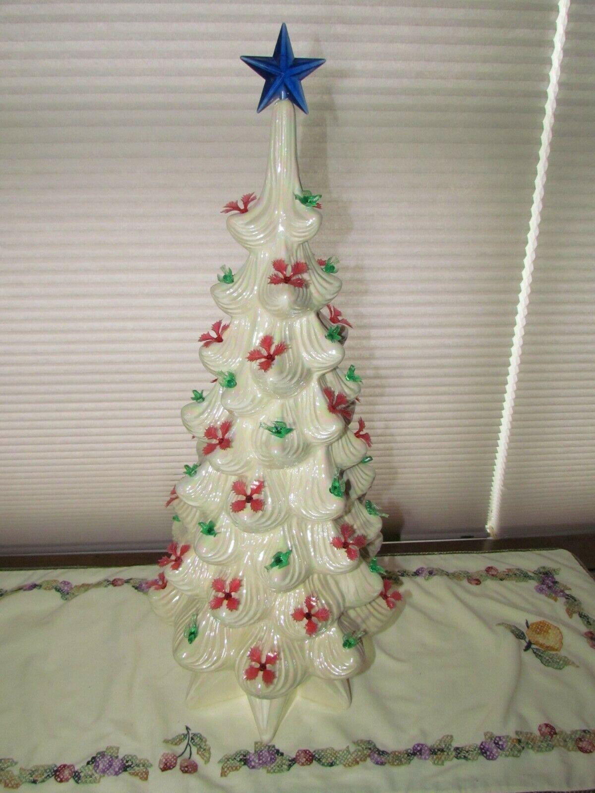 White Ceramic Christmas Tree Atlantic Mold  22 3/4" Tall