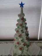 White Ceramic Christmas Tree Atlantic Mold  22 3/4" Tall