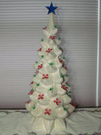 White Ceramic Christmas Tree Atlantic Mold  22 3/4" Tall