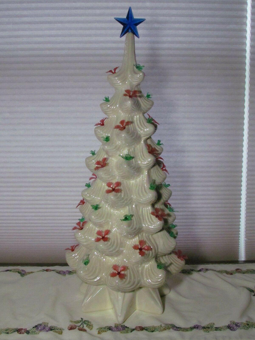 White Ceramic Christmas Tree Atlantic Mold  22 3/4" Tall