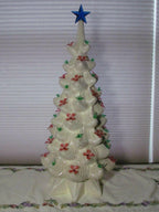 White Ceramic Christmas Tree Atlantic Mold  22 3/4" Tall