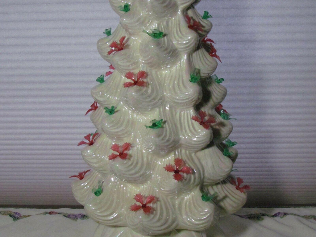 White Ceramic Christmas Tree Atlantic Mold  22 3/4" Tall