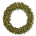 72 in. Artificial Garwood Spruce Wreath with Warm White LED Lights