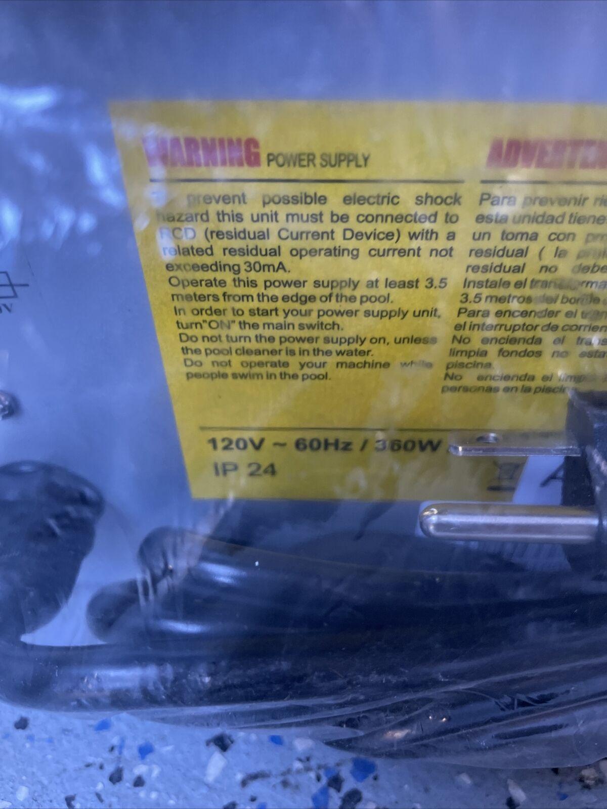 aqua products aquabot duramax power supply 115/36vac 7 hr 2 prong rc a7102 new