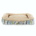 Home Dynamix Elle Decor Comfy Pooch Pet Bed, 29x39 Med/Large, Blue/Yellow/Gray
