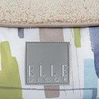 Home Dynamix Elle Decor Comfy Pooch Pet Bed, 29x39 Med/Large, Blue/Yellow/Gray