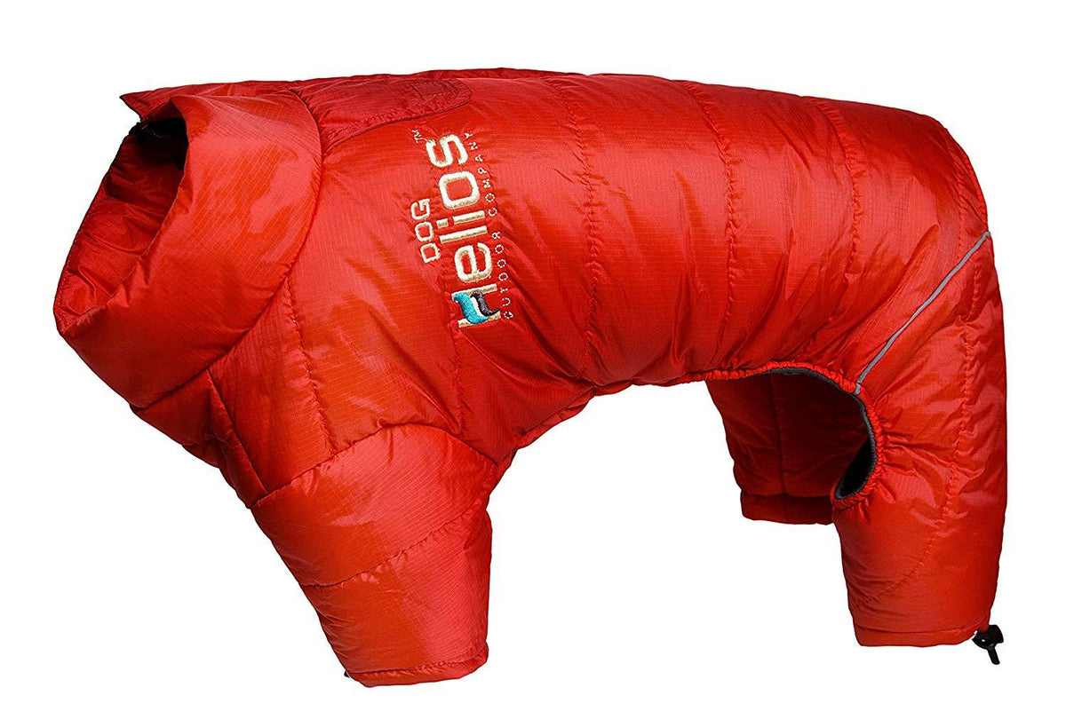 DOGHELIOS 'Thunder-le' Full-Body Bodied Waded-Plush Adjustable and 3M Reflective Pet Dog Jacket Coat w/ Blackshark Technology, Medium, Grenadine Red