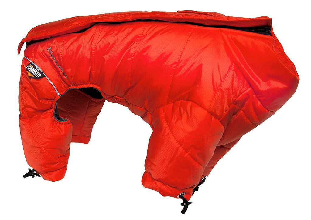 DOGHELIOS 'Thunder-le' Full-Body Bodied Waded-Plush Adjustable and 3M Reflective Pet Dog Jacket Coat w/ Blackshark Technology, Medium, Grenadine Red