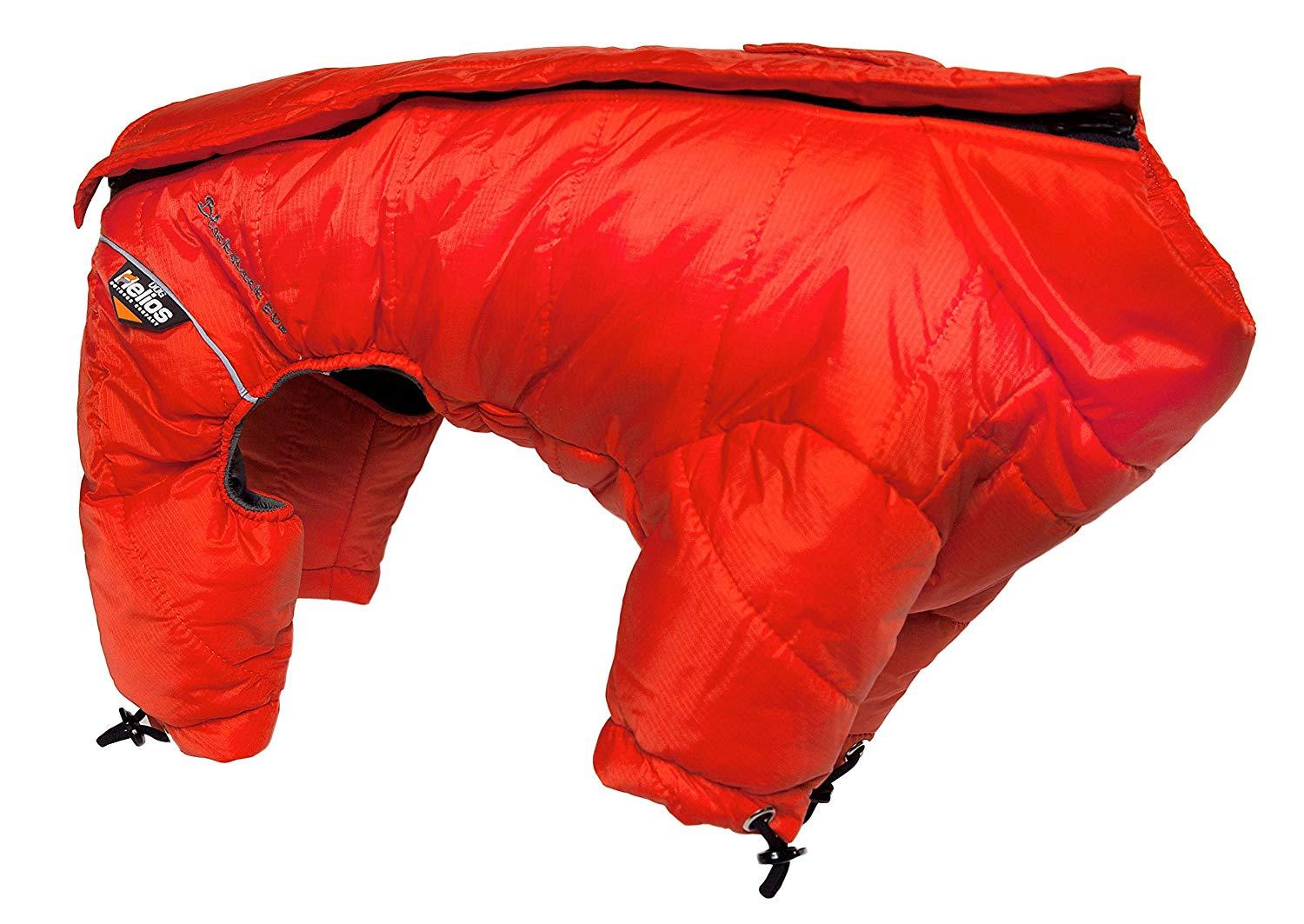 DOGHELIOS 'Thunder-le' Full-Body Bodied Waded-Plush Adjustable and 3M Reflective Pet Dog Jacket Coat w/ Blackshark Technology, Medium, Grenadine Red