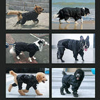 Dog Pet Coat,Warm Outfit Clothes,Waterproof Windproof Four Legs Dog Jackets,Cozy Dog Apparel for Small Medium LarDogs