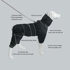 Dog Pet Coat,Warm Outfit Clothes,Waterproof Windproof Four Legs Dog Jackets,Cozy Dog Apparel for Small Medium LarDogs