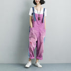 Women Summer Pockets Fashion embroidered Jumpsuits