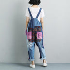 Women Summer Pockets Fashion embroidered Jumpsuits
