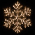 24 in. 314-Light LED Warm White Hanging Snowflake Decor