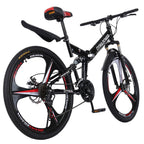 Sunyuan Folding Mountain 26 In. Carbon Steel s 21 Speed Bicycle, Gift for Adult, Men and Women