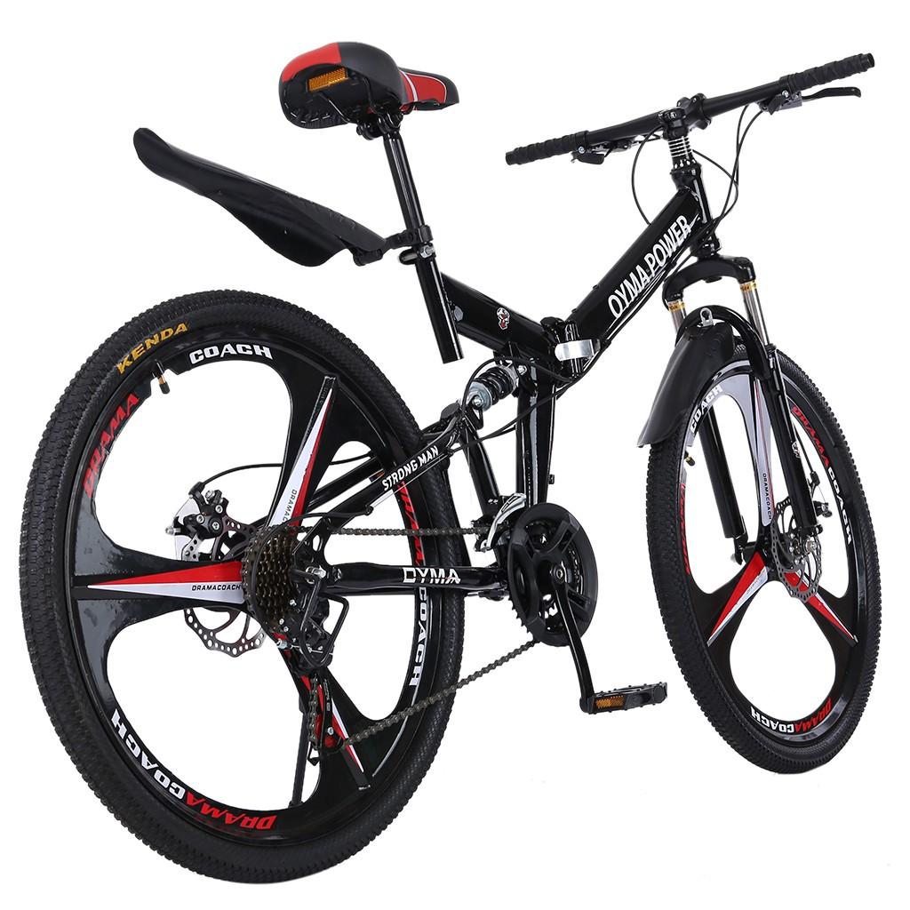 Sunyuan Folding Mountain 26 In. Carbon Steel s 21 Speed Bicycle, Gift for Adult, Men and Women