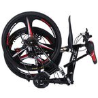 Sunyuan Folding Mountain 26 In. Carbon Steel s 21 Speed Bicycle, Gift for Adult, Men and Women