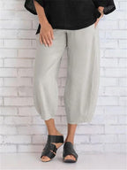 Solid color casual fashion nine points casual pants