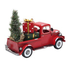 19 in. Snow Covered Pickup Truck with Lighted Christmas Tree and Gifts