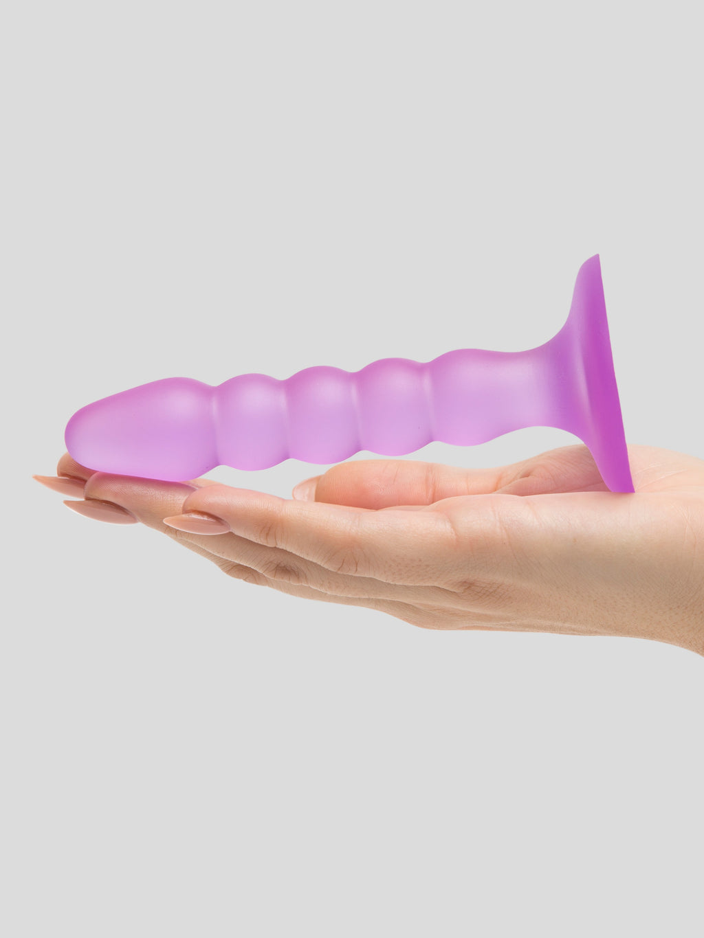 BASICS Ribbed Anal Starter Dildo 5 Inch, Purple