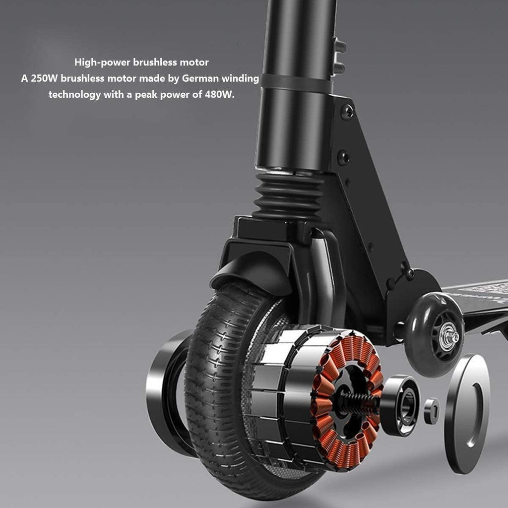 CUISIDIAO Skateboard Electric Vehicles, Electric Vehicles Foldable Lightweight 250W, A Top Speed of 25 Miles Per Hour, Up to 25 Miles (Color : Carbonfiber, Size : 15KM)