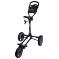 MacGregor Golf Flat Fold 3 Wheel Golf Cart - Folds Completely Flat Black/Grey