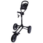 MacGregor Golf Flat Fold 3 Wheel Golf Cart - Folds Completely Flat Black/Grey