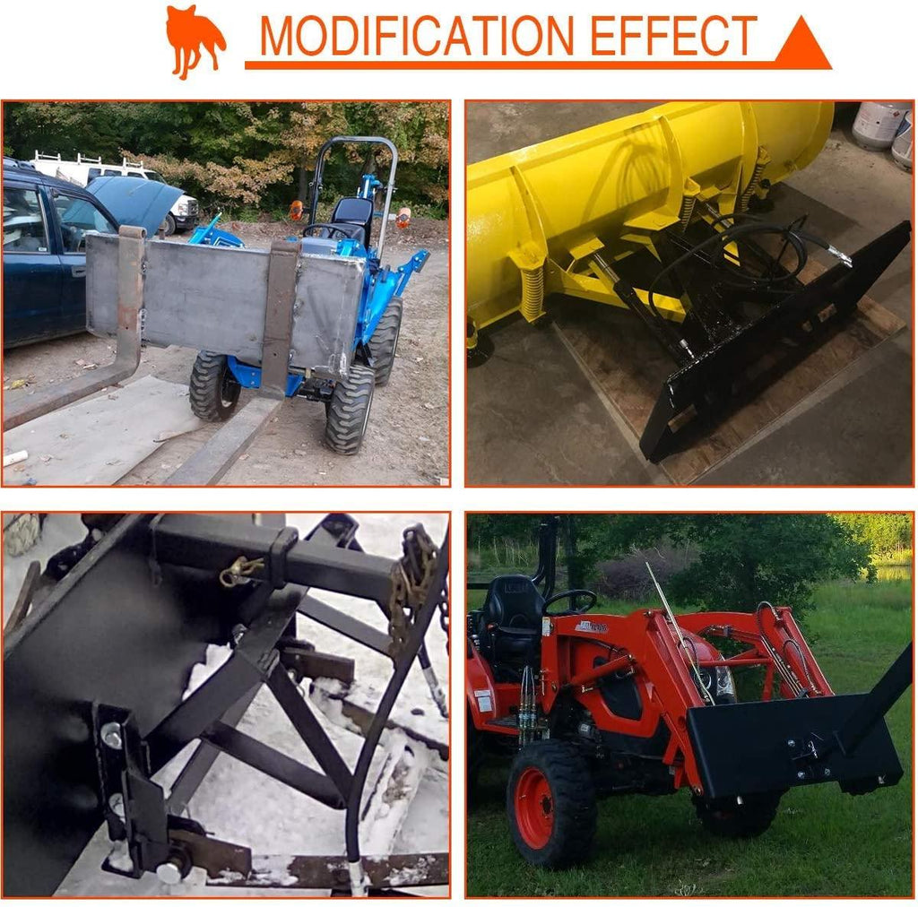 sulythw 1/4” thick quick tach mount plate heavy duty universal attachment loader compatible with kubota, bobcat skid steers and tractors