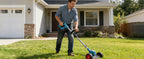 Electric Weed Wacker,Cordless Weed Eater 20000R,Battery Powered, 4-in-1 Brush Cutter with Wheel,Lawn Mower for Grass, 6 inch String Trimmer for Shrubs, Weeds,Weed Trimmer for Garden Yard