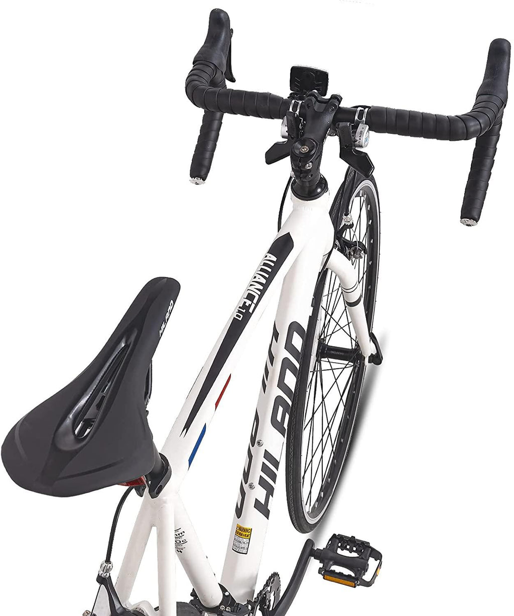 Hiland Road Bike Aluminum Frame 700c Racing Bike with 14 Speeds Drivetrain