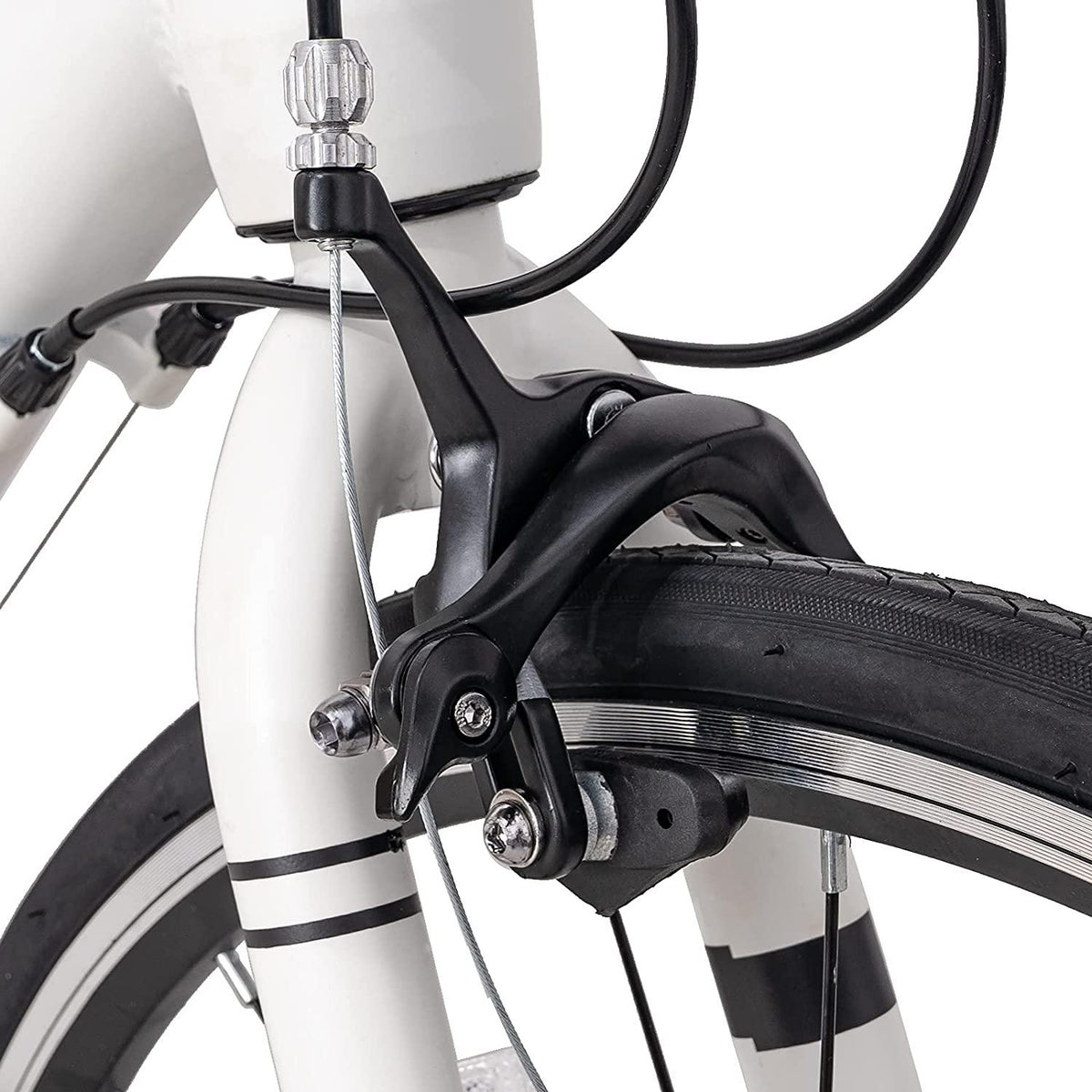 Hiland Road Bike Aluminum Frame 700c Racing Bike with 14 Speeds Drivetrain
