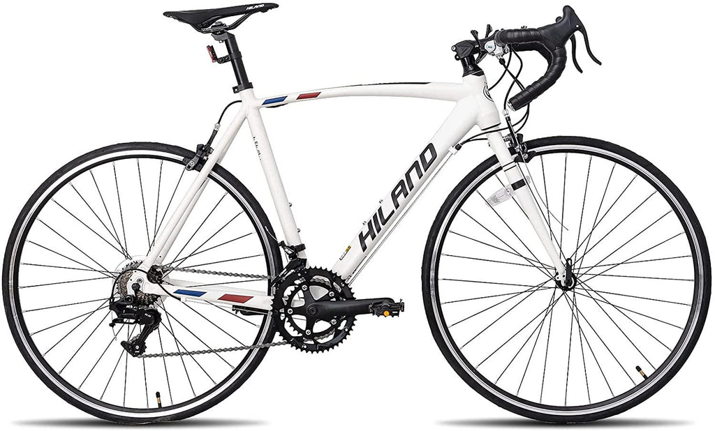 Hiland Road Bike Aluminum Frame 700c Racing Bike with 14 Speeds Drivetrain