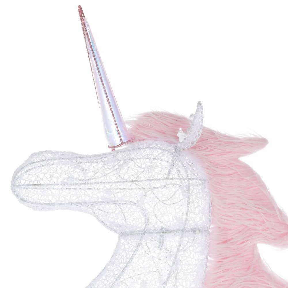6 ft Cool White LED Unicorn with Wings Holiday Yard Decoration