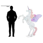 6 ft Cool White LED Unicorn with Wings Holiday Yard Decoration