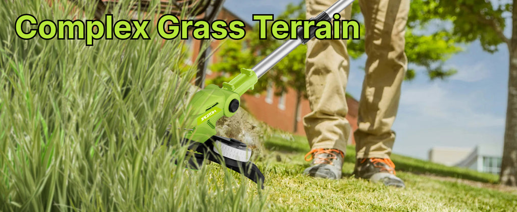 12" Cordless String Trimmer with 2 2.0Ah Battery and Charger, Electric Weed Wacker, Weed Eater Battery Powered, 20V Lawn Mower Lawn Edger, Auto Line Feed Grass Cutter Lightweight Garden Tools for Yard