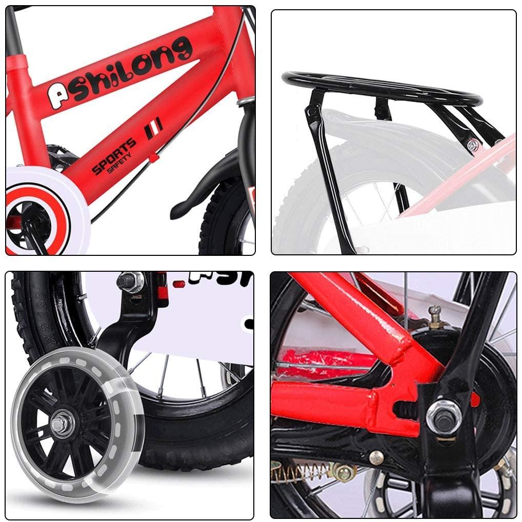 JLFSDB Kids Bike BMX Bike for Kids Boys Girls Bicycle Girl’s Boy’s Kids Children Bike Bicycle with Training Wheels Hand Brakes 3 Colours, 12”14”16”18”for Unisex Toddler A2-8 Year Old
