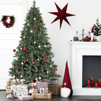 9ft  Artificial Christmas Tree Colorful Lights Tree w/ Stand Holiday Party Decor
